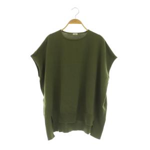 20AW コットンストレッチ ワイドクルーネックプルオーバー 半袖 カーキ /MY OS
