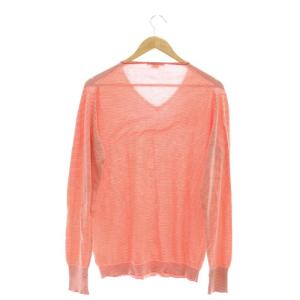 JOHN SMEDLEY ボーダー コットン ニット セーター S オレンジ ホワイト /ES OS