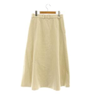 BLAMINK W CO CORD LONG コーデュロイスカート ロング フレア 36 オフホワイト /DO OS