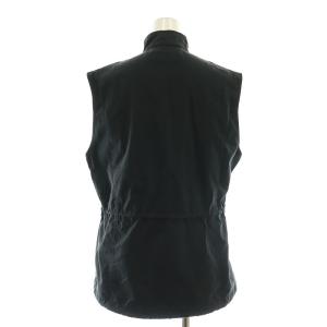 Edition 23SS コットンナイロン ミリタリーベスト 前開き スタンドカラー F 黒 ブラック /AT OS