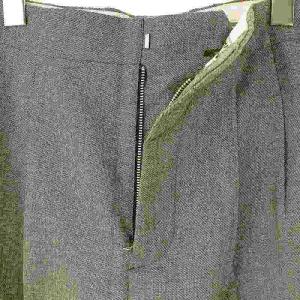 BLAMINK ウール パンツ ワイド ストレート 36 黒 /MI OS