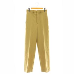 バックポケットパンツ ストレート ジッパーフライ ウール 34 マスタード /DO OS