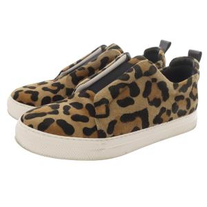 レオパードプリント スリッポン スエード 38 茶色 ブラウン JS02 /SR31