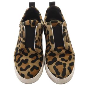 PIERRE HARDY レオパードプリント スリッポン スエード 38 茶色 ブラウン JS02 /SR31