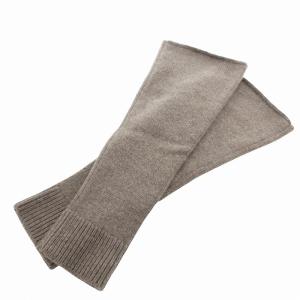 美品 カシミヤレッグウォーマー アームカバー ニット 茶 ブラウン /FF