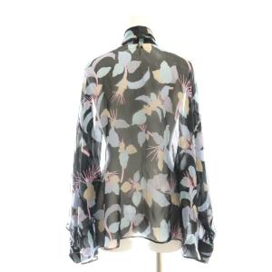 Chloe 25SS シルク フラワーシフォン ボウタイブラウス 36 マルチカラー