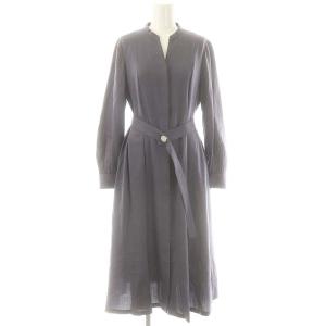 ソフトアムンゼンタック フレアワンピース ロング 長袖 38 ブルーグレー /ES OS