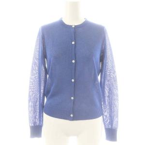 23SS SHEER KNIT GERSHAM STR カーディガン 長袖 シアー 32 ブルー /DO