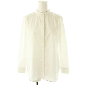 LUXE COTTON HALLIN STR シャツ ブラウス バンドカラー 032 白 /MI OS