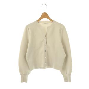 24SS コットンポリエステルビジュー カーディガン ニット スキッパー 38 グレー /AT OS