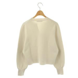 ANAYI 24SS コットンポリエステルビジュー カーディガン ニット スキッパー 38 グレー /AT OS