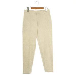 23SS コットンリネンストレッチ テーパードパンツ ジッパーフライ 36 ライトグレージュ /NR OS