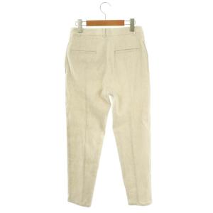 GALERIE VIE 23SS コットンリネンストレッチ テーパードパンツ ジッパーフライ 36 ライトグレージュ /NR OS