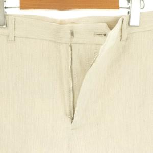 GALERIE VIE 23SS コットンリネンストレッチ テーパードパンツ ジッパーフライ 36 ライトグレージュ /NR OS
