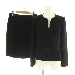 ジャケットスカートセットアップ スーツ ブラックフォーマル 38 黒 /ES OS
