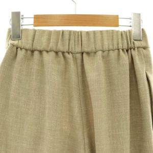 yori 23SS リネンライクハンサムパンツ ストレート 34 ベージュ /MI OS