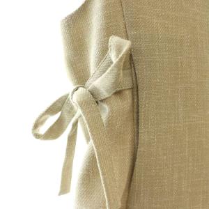 yori 23SS リネンライクショートジレ ベスト 36 ベージュ /MI OS