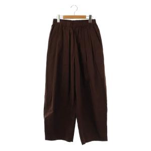 タックイージーパンツ テーパード 1 茶 ブラウン /AT OS