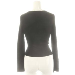 FOXEY BOUTIQUE ジップカーディガン ニット 長袖 シルク 38 黒 /NR OS