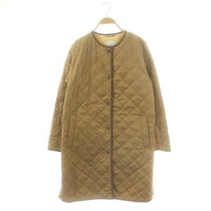ノーカラーキルティングコート 中綿 38 ベージュ /MI OS