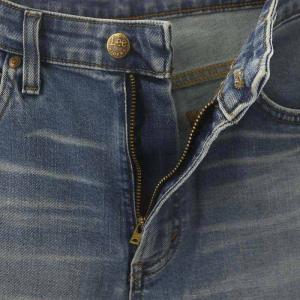 LEE STANDARD WARDROBE LASTIC ワイドパンツ デニム ジーンズ ストレート S ライトブルー