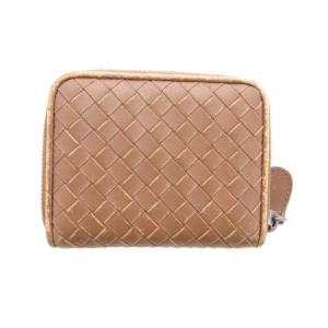 コインケース ウォレット イントレチャート ラウンドジップ レザー 茶 ブラウン /JS