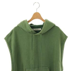 JOURNAL STANDARD LUXE 24AW フーディー パーカー ノースリーブ プルオーバー F 緑 グリーン /AT OS