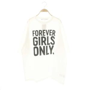 25SS プリント BIG-T Tシャツ カットソー 五分袖 F ホワイト ブラック /ES OS