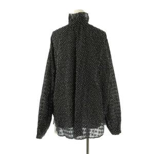JOURNAL STANDARD LUXE 25SS ローンドットフリルブラウス ブラック ホワイト