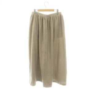 JOURNAL STANDARD LUXE ラメウラケスカート ギャザースカート フレア スウェット グレージュ /ES OS