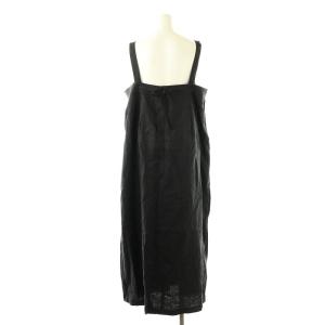 JOURNAL STANDARD LUXE リネンチノワッシャー ベアワンピース マキシ ロング 黒 ブラック /AT OS