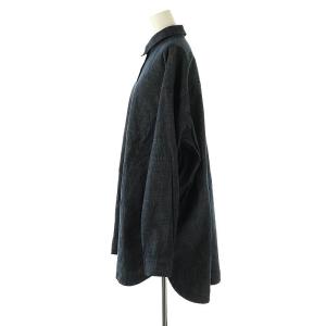 JOURNAL STANDARD LUXE シャンブレーレギュラーカラービッグブラウス 長袖 ネイビー /DO OS
