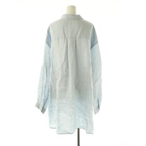 JOURNAL STANDARD LUXE 60リネン レギュラーカラー シャツ 長袖 F 水色 /AT OS