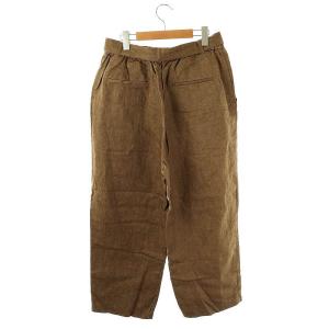 JOURNAL STANDARD LUXE リネンキャンバスワッシャー タックPT ワイドパンツ F ブラウン /ES OS