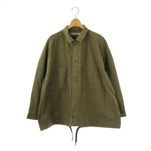 24SS バックサテンミリタリーブルゾン ジャケット コットン F カーキ /DO OS