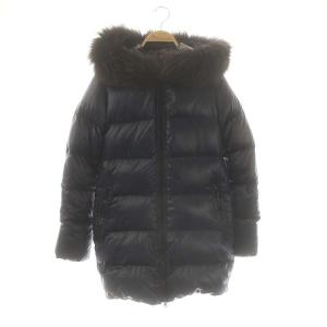 Kappa ダウンコート アウター フィンラクーンファー 38 ネイビー /CX OS