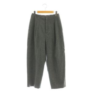 パンツ ワイド ウール カシミヤ混 36 チャコールグレー /MI OS