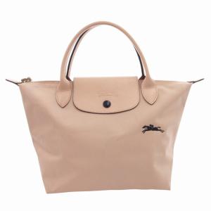 ル プリアージュ Le Pliage クラブ ハンドバッグ トート 折りたたみ 刺繍 ナイロン ピンクベージュ