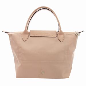 Longchamp ル プリアージュ Le Pliage クラブ ハンドバッグ トート 折りたたみ 刺繍 ナイロン ピンクベージュ