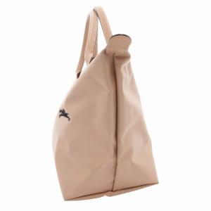 Longchamp ル プリアージュ Le Pliage クラブ ハンドバッグ トート 折りたたみ 刺繍 ナイロン ピンクベージュ