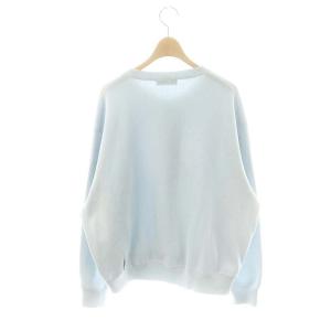 SLOBE IENA 25SS ダブルフェイスジャージースナップカーディガン ニット クルーネック F 水色 /AT OS