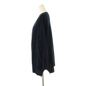Spick&Span 24SS ICECOTTON 2wayオーバーサイズカーディガン ニット Vネック F 紺 ネイビー /AT