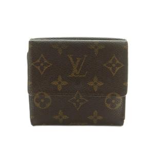 LOUIS VUITTON モノグラム ポルトフォイユ・エリーズ 財布 三つ折り 小銭入れ 茶 M61654 /MI OS