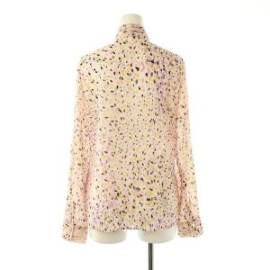 NARA CAMICIE 総柄 ボウタイブラウス シャツ 長袖 前開き 1 ピンク マルチカラー /NR OS