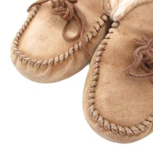 UGG ALENA モカシン スリッポン ムートンシューズ ボア US 8 25.0cm 茶 ブラウン /FT