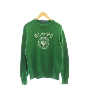 長袖 スウェット トレーナー クルーネック M 緑 グリーン /AT OS