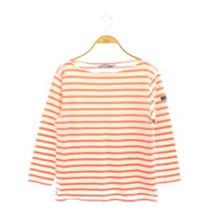 ボーダー バスクシャツ カットソー S ピンク 白 /MI OS