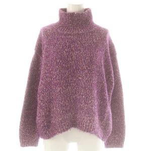 essence of ANAYI アルパカ混 ハイネック ニット セーター 長袖 38 パープル /DF