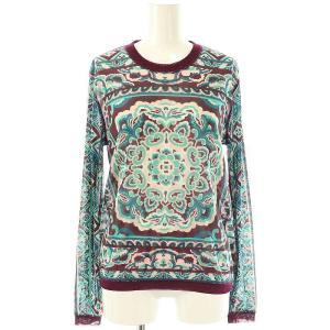 パワーネット長袖カットソー 総柄 シアー 2 マルチカラー /DO OS