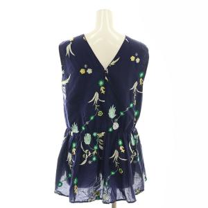 NE QUITTEZ PAS! 24SS Cotton Herbarium Embroidery Sleeveless Top ブラウス